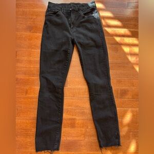 MOTHER The Tie Bow Looker black Ankle Jeans not guilty sz 27 high rise